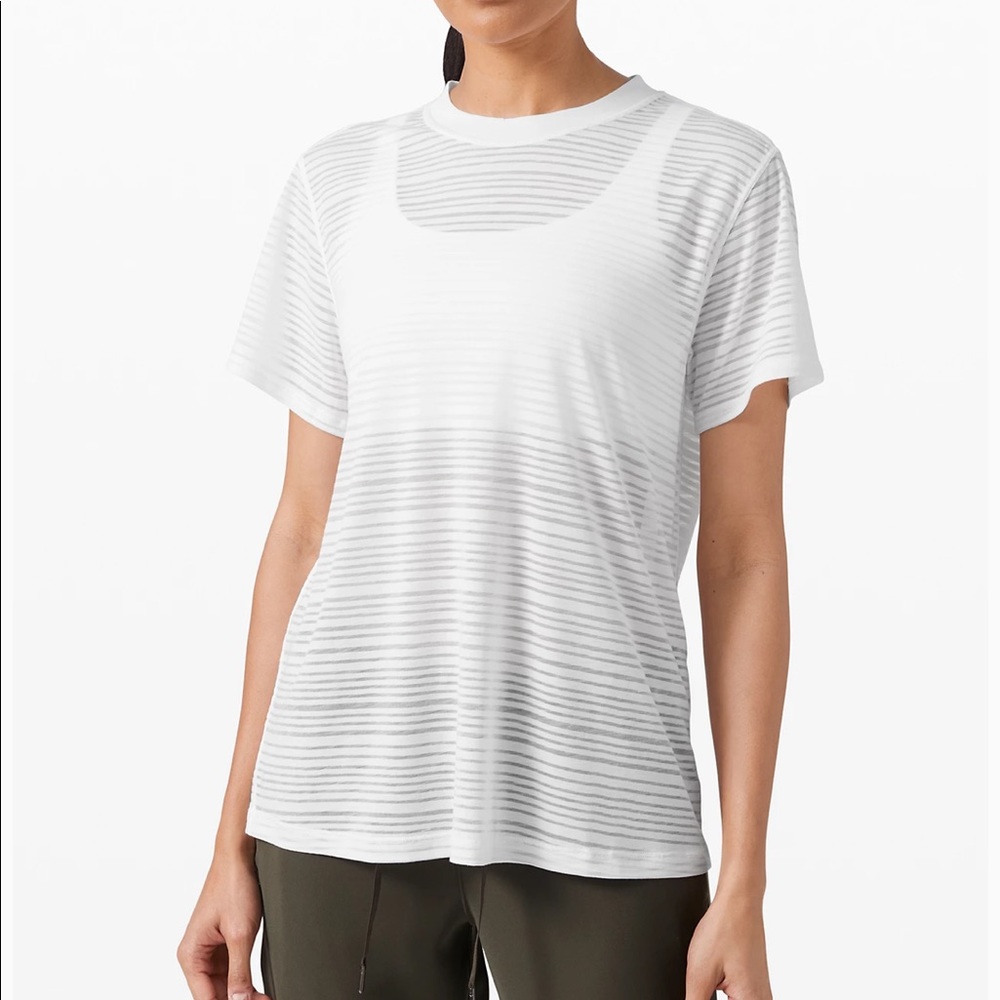 Lululemon All Yours Tee Stripe - Size 10